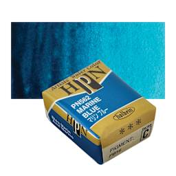 Holbein Artists' Watercolor Half Pan - Marine Blue and swatch