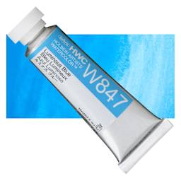 Holbein Artists' Watercolor - Luminous Blue, 15 ml Tube and swatch