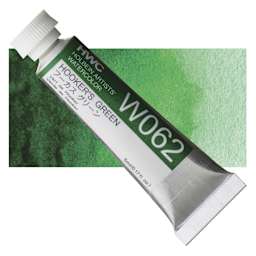 Holbein Artists' Watercolor - Hooker's Green, 5 ml tube and swatch