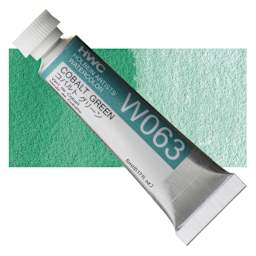 Holbein Artists' Watercolor - Cobalt Green, 5 ml tube and swatch