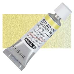 Schmincke Horadam Aquarell Artist Watercolor - Titanium Yellow, 5 ml tube and swatch