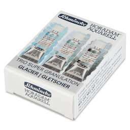 Schmincke Horadam Aquarell Artist Watercolor - Glacier, Supergranulation, Set of 3, 5 ml, Tubes, front of packaging