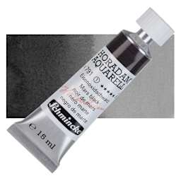 Schmincke Horadam Aquarell Watercolor - Mars Black, 15 ml tube and swatch