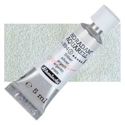 Schmincke Horadam Aquarell Artist Watercolor - Silver, 5 ml tube and swatch