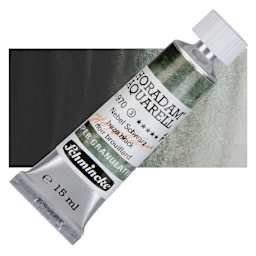 Schmincke Horadam Aquarell Artist Watercolor - Haze Black, 15 ml tube and swatch