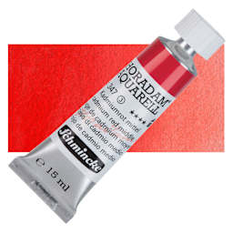 Schmincke Horadam Aquarell Artist Watercolor - Cadmium Red Middle, 15 ml tube and swatch