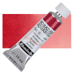 Schmincke Horadam Aquarell Artist Watercolor - Bordeaux, 15 ml tube and swatch
