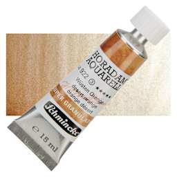 Schmincke Horadam Aquarell Artist Watercolor - Desert Orange, Supergranulation, 15 ml, Tube and swatch
