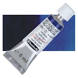 Schmincke Horadam Aquarell Watercolor - Delft Blue, 5 ml tube and swatch