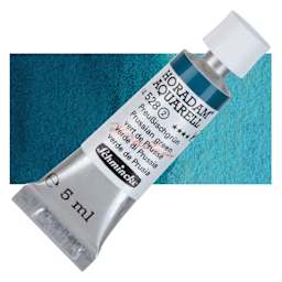Schmincke Horadam Aquarell Watercolor - Prussian Green - Bottle and Swatch