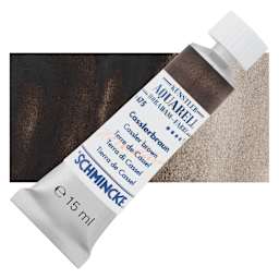 Schmincke Horadam Aquarell Artist Watercolor - Cassler Brown, 15 ml tube and swatch