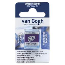 Van Gogh Watercolor Half Pan - Quinacridone Purple Blue
