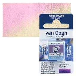 Van Gogh Watercolor Half Pan - Interference Violet pan and swatch