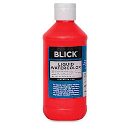 Blick Liquid Watercolor - Fluorescent Red, 8 oz bottle