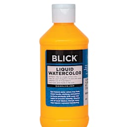 Blick Liquid Watercolor - Fluorescent Yellow Orange, 8 oz bottle