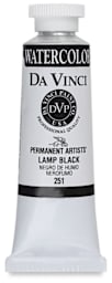 Da Vinci Artists' Permanent Watercolor - Lamp Black, 37 ml tube