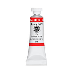 Da Vinci Artists' Permanent Watercolor - Cadmium Red Medium (CL), 15 ml tube