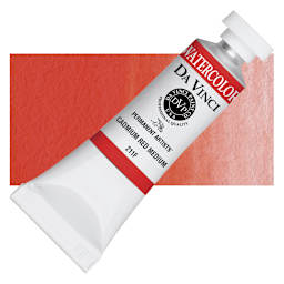 Da Vinci Artists' Permanent Watercolor - Cadmium Red Medium (CL), 15 ml tube and swatch