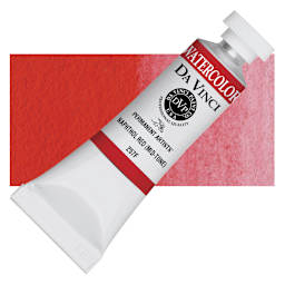 Da Vinci Artists' Permanent Watercolor - Naphthol Red (Mid-Tone), 15 ml tube and swatch