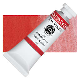 Da Vinci Artists' Permanent Watercolor - Quinacridone Rose Dore, 37 ml tube and swatch