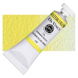 Da Vinci Artists Permanent Watercolor - Cadmium Yellow Lemon, 15 ml tube and swatch