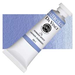Da Vinci Artists' Permanent Watercolor - Lavender (Permanent), 37 ml tube and swatch