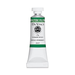 Da Vinci Artists' Permanent Watercolor - Emerald (Permanent), 15 ml tube