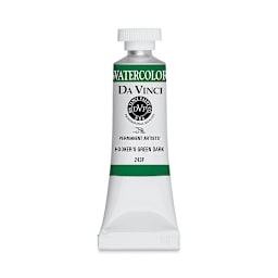 Da Vinci Artists' Permanent Watercolor - Hooker's Green Dark, 15 ml tube