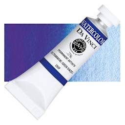 Da Vinci Artists' Permanent Watercolor - Ultramarine (Green Shade), 15 ml tube and swatch
