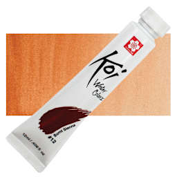 Sakura Koi Watercolor - Burnt Sienna, 12 ml Tube and swatch