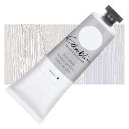 Gamblin Artist's Oil Color - Zinc White, 37 ml tube and swatch