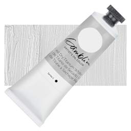 Gamblin Artist's Oil Color - Fast Dry Titanium White, 37 ml tube and swatch