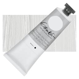 Gamblin Artist's Oil Color - Titanium-Zinc White, 37 ml tube and swatch