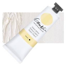 Gamblin Artists' Oil Color - Warm White, 37 ml tube and swatch