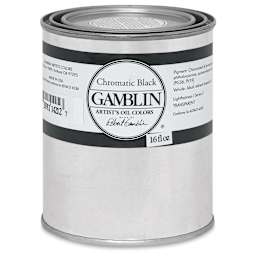 Gamblin Artist's Oil Color - Chromatic Black, 16 oz Can