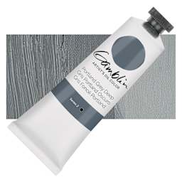 Gamblin Artist's Oil Color - Portland Grey Deep, 37 ml tube and swatch
