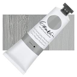 Gamblin Artist's Oil Color - Portland Grey Medium, 37 ml tube and swatch