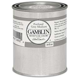 Gamblin Artist's Oil Color - Portland Grey Medium, 16 oz Can