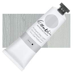 Gamblin Artist's Oil Color - Portland Grey Light, 37 ml tube and swatch