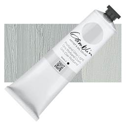 Gamblin Artist's Oil Color - Portland Grey Light, 150 ml tube and swatch