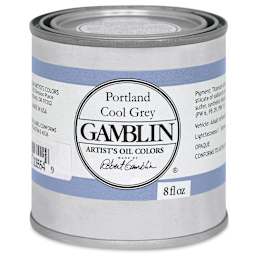 Gamblin Artists' Oil Color - Portland Cool Grey, 8 oz can