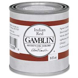 Gamblin Artist's Oil Color - India Red, 8 oz Can
