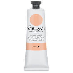 Gamblin Artist's Oil Color - Naples Orange, 37 ml tube front