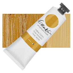 Gamblin Artist's Oil Color - Yellow Ochre, 37 ml tube and swatch