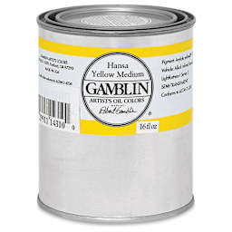 Gamblin Artist's Oil Color - Hansa Yellow Medium, 16 oz Can