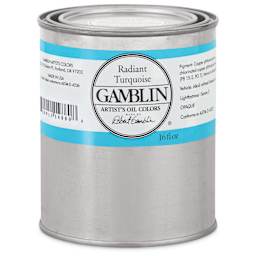 Gamblin Artist's Oil Color - Radiant Turquoise, 16 oz Can
