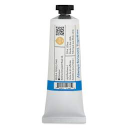 Back of Gamblin Artist's Oil Color - Sevres Blue, 37 ml tube
