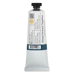 Back of Gamblin Artist's Oil Color - Alpine Blue-Green, 37 ml tube