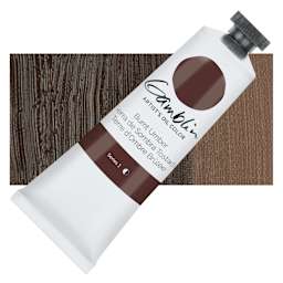 Gamblin Artist's Oil Color - Burnt Umber, 37 ml tube and swatch