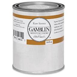 Gamblin Artist's Oil Color - Raw Sienna, 16 oz Can